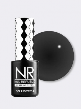 NAIL REPUBLIC   Top PROTECTOR   #30  Black   10мл   Топ без л/с антивандальный цветной