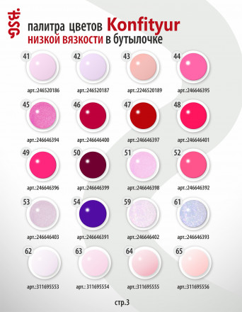 BSG   Гель для моделирования жидкий во флаконе   20мл   НИЗКАЯ ВЯЗКОСТЬ   KONFITYUR   #36