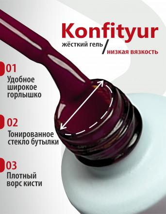 BSG   KONFITYUR во флаконе   #73   20мл   НИЗКАЯ ВЯЗКОСТЬ   Гель для моделирования жидкий