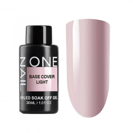 ONE NAIL   База камуфлирующая эластичная  (легкие в снятии)  Base   COVER   LIGHT  (бутылка)   30мл
