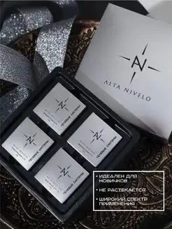 ALTA NIVELO   НАБОР Gel Silver   #2 (Pearl, Bubble Gum, Pale Pink, Rose Bud)   4*15г    Гель для моделирования    [04]